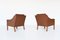 Danish Brown Lounge Chairs by Børge Mogensen for Fredericia, 1963, Set of 2 5