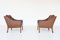 Danish Brown Lounge Chairs by Børge Mogensen for Fredericia, 1963, Set of 2, Image 8