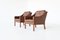 Danish Brown Lounge Chairs by Børge Mogensen for Fredericia, 1963, Set of 2, Image 3