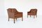 Danish Brown Lounge Chairs by Børge Mogensen for Fredericia, 1963, Set of 2 2