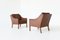 Danish Brown Lounge Chairs by Børge Mogensen for Fredericia, 1963, Set of 2 9