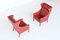 Danish Red Lounge Chairs by Børge Mogensen for Fredericia, 1960, Set of 2 9