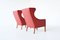 Danish Red Lounge Chairs by Børge Mogensen for Fredericia, 1960, Set of 2 7