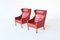 Danish Red Lounge Chairs by Børge Mogensen for Fredericia, 1960, Set of 2 10