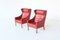 Danish Red Lounge Chairs by Børge Mogensen for Fredericia, 1960, Set of 2, Image 10