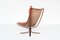 Falcon Lounge Chair in Camel Brown by Sigurd Ressell for Vatne Møbler, Norway, 1970 5
