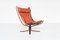 Falcon Lounge Chair in Camel Brown by Sigurd Ressell for Vatne Møbler, Norway, 1970 1