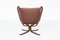 Falcon Lounge Chair in Camel Brown by Sigurd Ressell for Vatne Møbler, Norway, 1970 4