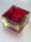 Cuenco de cristal de Murano rojo, años 60, Imagen 2