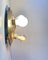 Aplique o lámpara de techo vintage de latón en relieve, años 60, Imagen 5