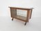 Mid-Century Oak and Glass Serving Trolley Bar Cart, the Netherlands, 1950s, Image 1