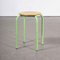 French Stacking School Stools in Mint Green, 1960s 1