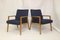 Scandinavian Blue Armchairs, Set of 2, Image 17