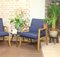 Scandinavian Blue Armchairs, Set of 2, Image 2