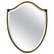 Brass Shield Mirror, 1940s, Image 1