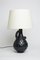 Mid-Century Black Ceramic Table Lamp, Image 4