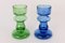 Mid-Century Scandinavian Glass Candle Holders or Vases, Set of 2 4