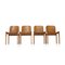 Curved Plywood Chairs from Estel, 1970s , Set of 4 7