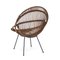 Rattan Armchair with Metal Structure, 1950s 3