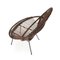 Rattan Armchair with Metal Structure, 1950s 5