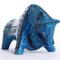 Blauer Vintage Stier von Aldo Londi für Bitossi 3