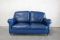 Blaues George Sofa aus Leder von Poltrona Frau, 1999 3