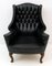 Original Leather Chesterfield Armchair in Georgian Style, 1950s, Image 4