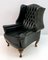 Original Leather Chesterfield Armchair in Georgian Style, 1950s 8