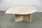 Drop Shaped Travertine Coffee Table, 1970s 1