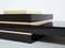 Black Lacquer and Brass Bar Coffee Table by Jean Claude Mahey, 1970s 7