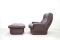 Vintage Brown Leather Lounge Chair and Ottoman from Terstappen 3