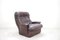 Brauner Vintage Leder Lounge Stuhl und Ottoman von Terstappen 23