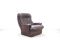 Vintage Brown Leather Lounge Chair and Ottoman from Terstappen 16