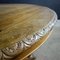Tavolo ovale antico in legno con teste di leone, Immagine 9