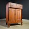French Brown and Red Cupboard, 1900s 1
