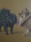 Maud Earl, Duo de chiens joueurs, 1902, Gouache on Fine Art Paper, Framed 6