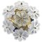 Floraler Kronleuchter aus Kristallglas & Messing von Ernst Palme für Palwa 7