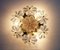Floral Crystal & Brass Flush Mount Chandelier by Ernst Palme for Palwa 6