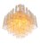 Grande Lampe à Suspension en Verre de Murano Ambré, 1970s 4