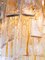Große bernsteinfarbene Murano Glas Hängelampe mit 13 Leuchten, 1970er 8