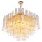 Large Amber Murano Glass 13 Light Chandelier Pendant Lamp, 1970s, Image 1