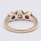 Vintage 14k Gold Ring with Central Diamond Sapphire and Ruby, 1970s 5