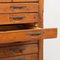 French File Cabinet in Metal and Wood, Image 12