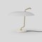 Modell 537 Lampe aus weißem Marmor mit Gestell aus Messing & weißem Reflektor von Gino Sarfatti 8