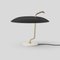 Modell 537 Lampe aus weißem Marmor mit Gestell aus Messing & weißem Reflektor von Gino Sarfatti 7
