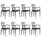 Schwarze Gaulino Stühle von Oscar Tusquets für BD Barcelona, 8er Set 1