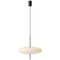 Model 2065 Lamp with White Diffuser, Black Hardware & Black Cable by Gino Sarfatti for Astep, Image 1