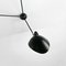 Mid-Century Modern Black Spider Ceiling Lamp with 3 Fixed Arms by Serge Mouille 5
