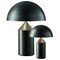 Mittelgroße und kleine Atollo Tischlampen aus Bronze von Vico Magistretti für Oluce, 2er Set 1
