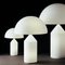 Large White Glass Atollo Table Lamp by Vico Magistretti for Oluce, Image 3